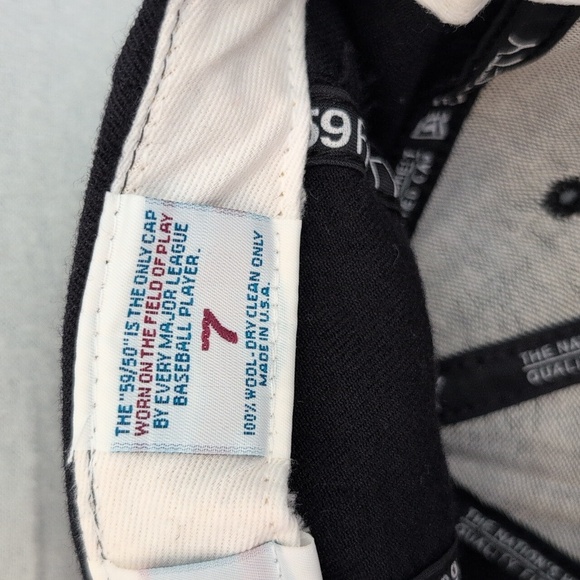 Vintage NY Yankees 1998 World Series Baseball Hat Fitted 7 New Era Blue Wool - Picture 7 of 8